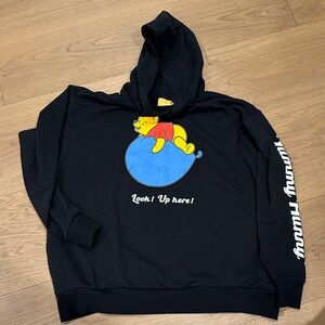 Tokyo Disney Winnie the Pooh Black Hoodie with Yellow Tag